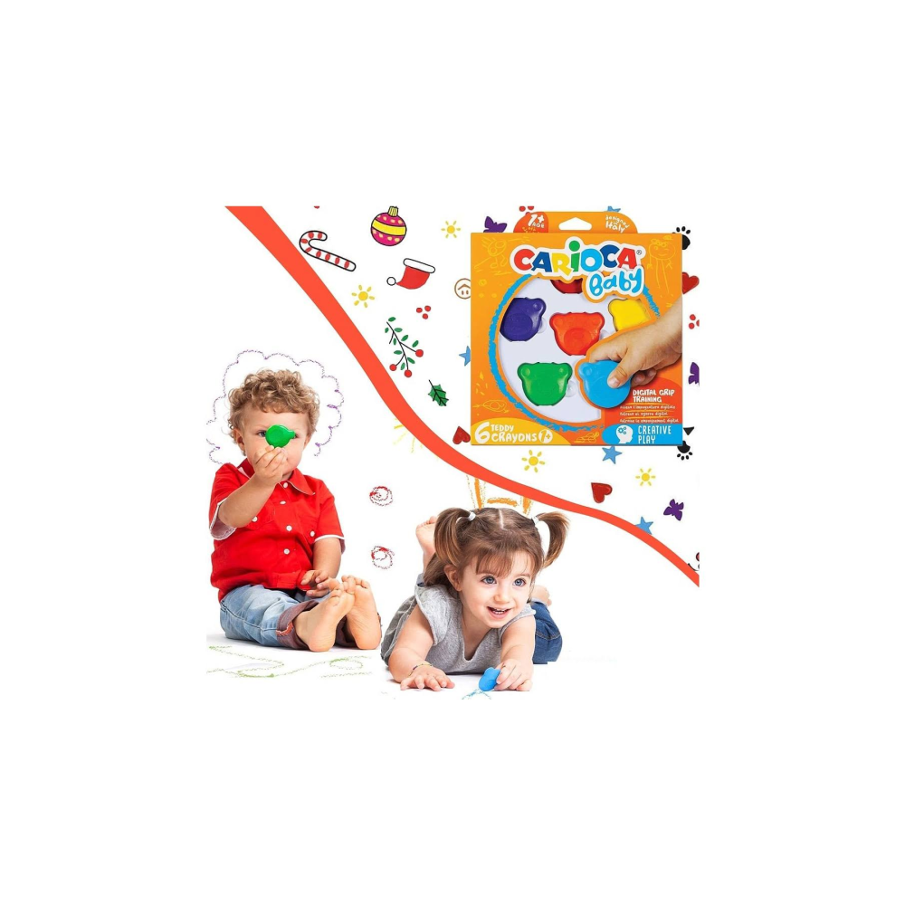 CARIOCA Teddy Crayons 6'lı