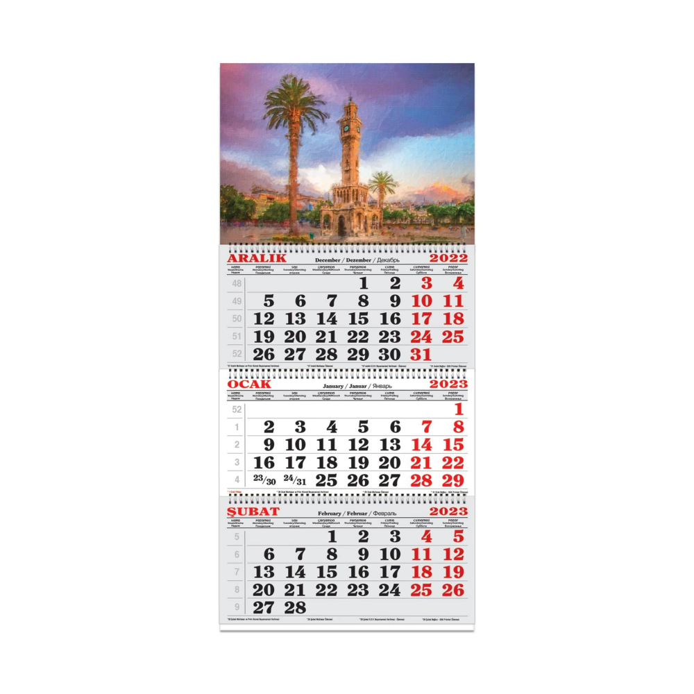 KESKİN COLOR 2023 3 Aylık Jumbo Denizci Takvimi - Izmir