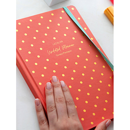 Le Color Süresiz Planlayıcı Ajanda Defter Puantiye Mercan