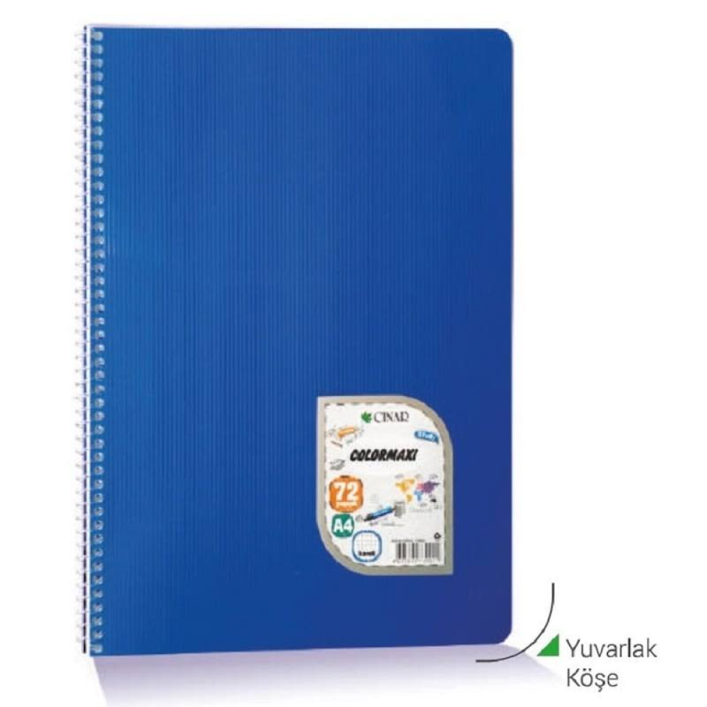 Çınar Colormaxi A4 Kareli Defter Spiralli 96 Yaprak