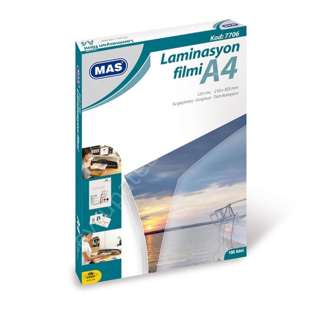 Mas Laminasyon Filmi A4 125 Mic. 7706