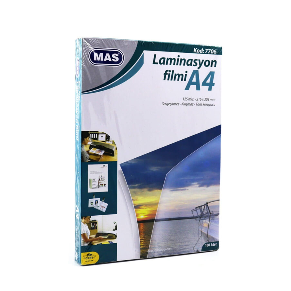 Mas Laminasyon Filmi A4 125 Mic. 7706