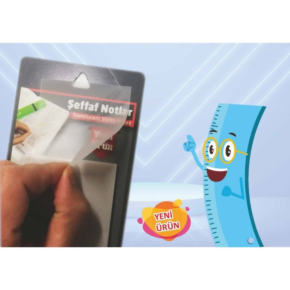 Not Yaz Şeffaf Post-it Ebat 75x75 Mm 50 Yaprak