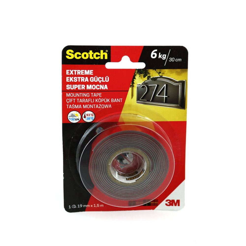 Scotch Extra Güçlü Montaj Bandı