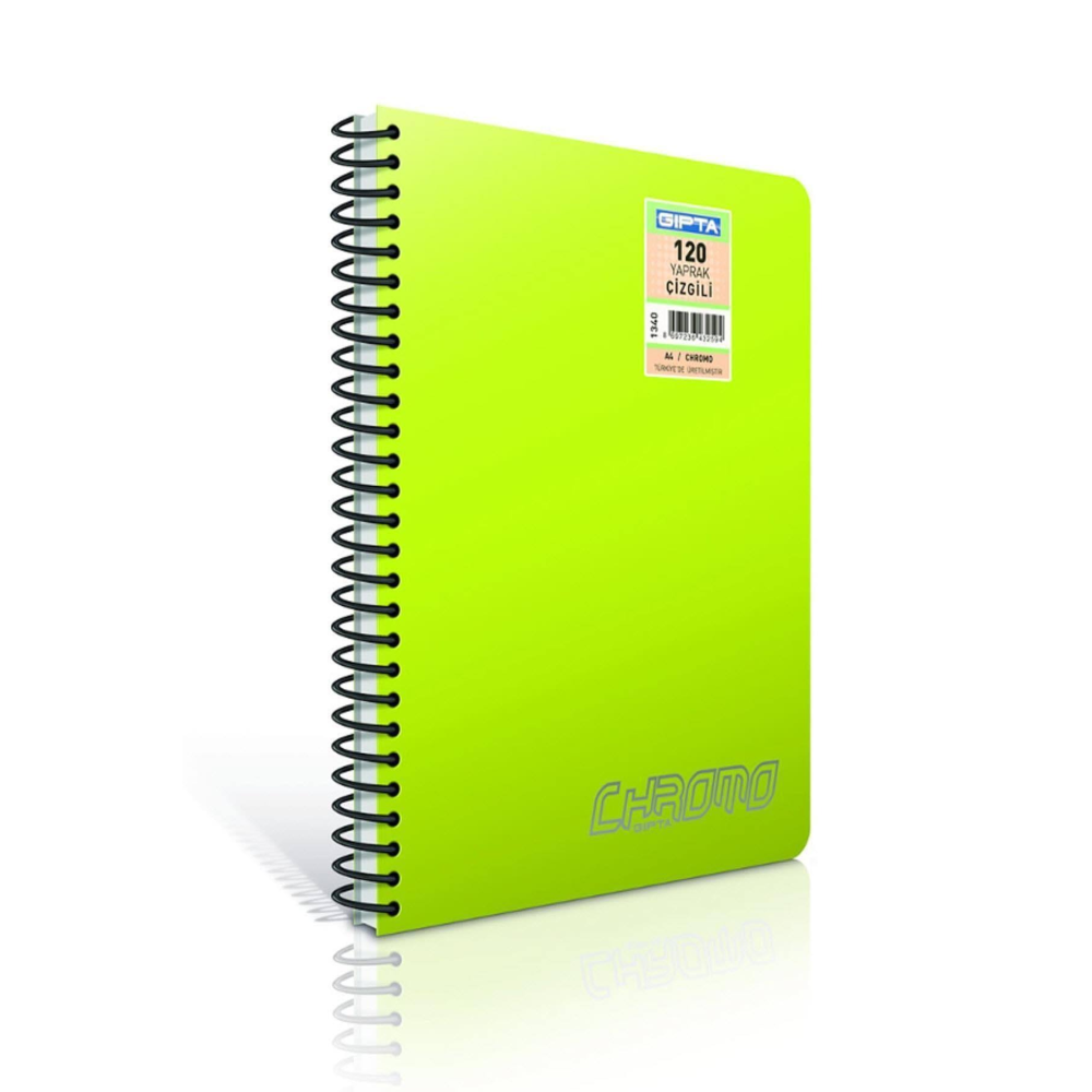 Gıpta Chromo Spiralli Defter Pp Kapak A4 40 Yaprak Kareli