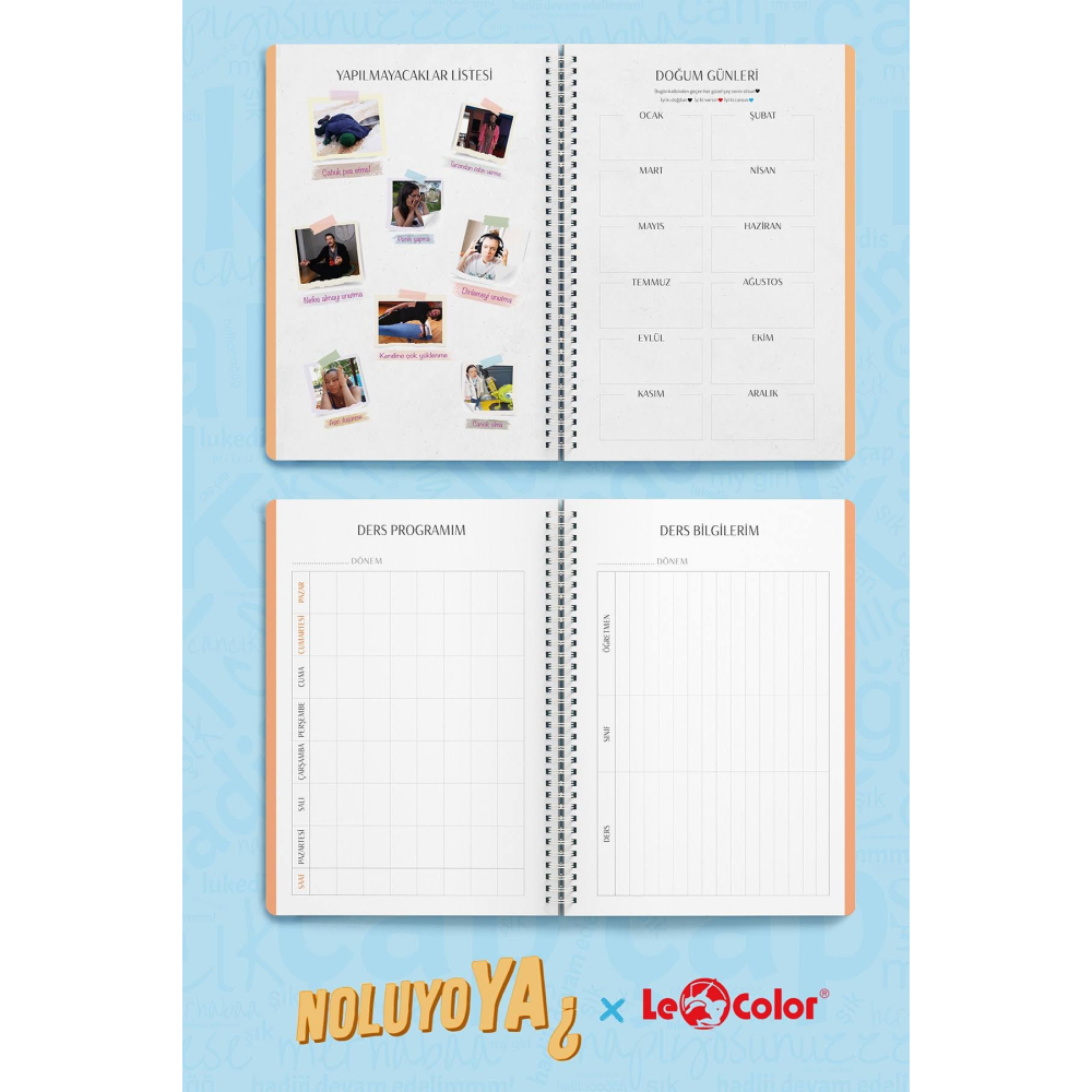 Le Color Noluyo Ya? Akademik Ajanda 17X24 Spiralli 22/23 Bej