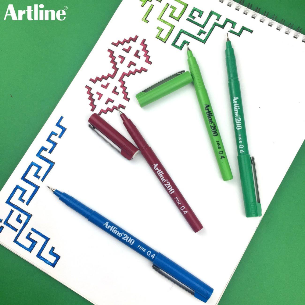 Artline 0.4 Mm Siyah 200 Fineliner Kalem