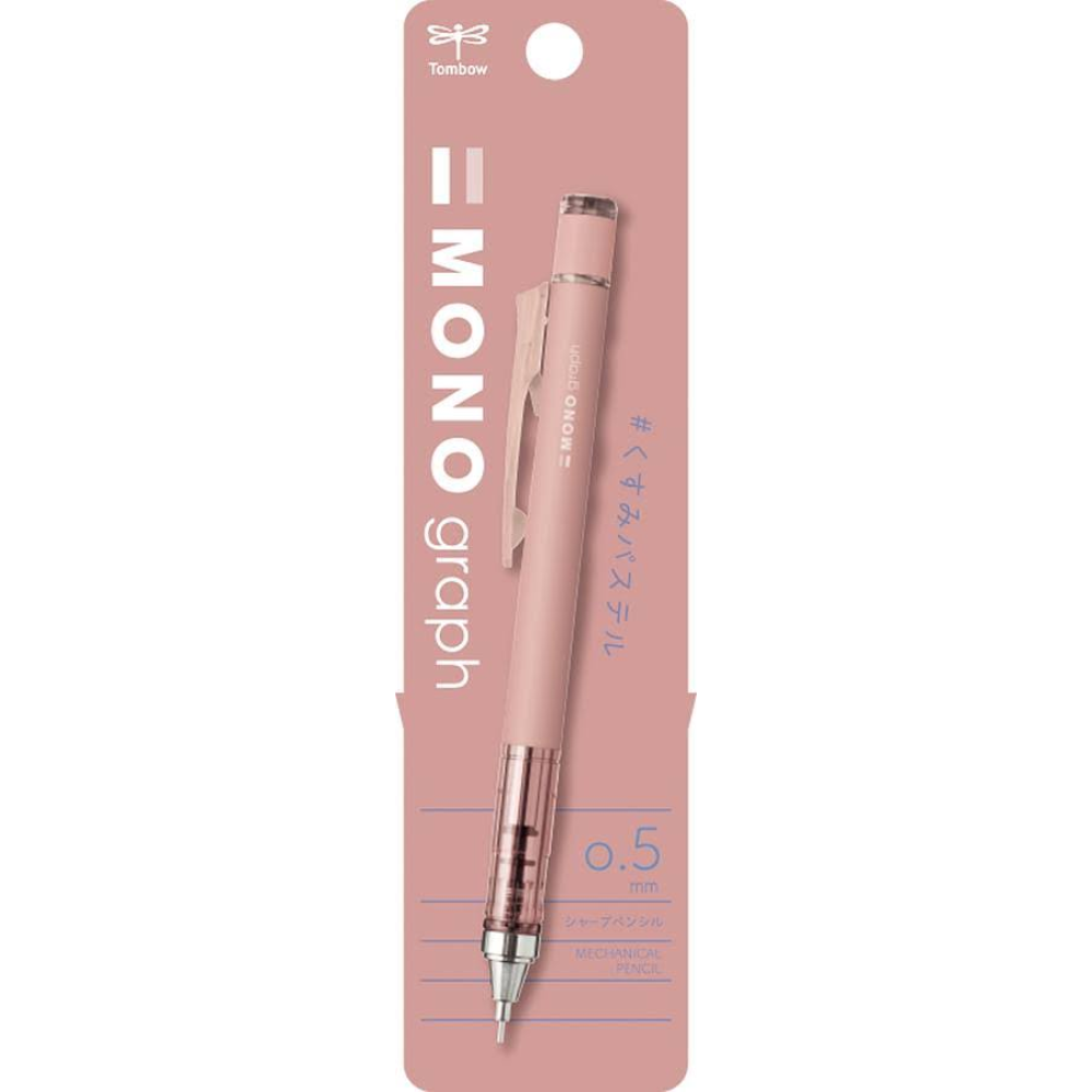 Tombow Mono Graph Faded Mekanik Uçlu Kalem 0,5Mm Blisterli Mercan Kırmızısı 136G