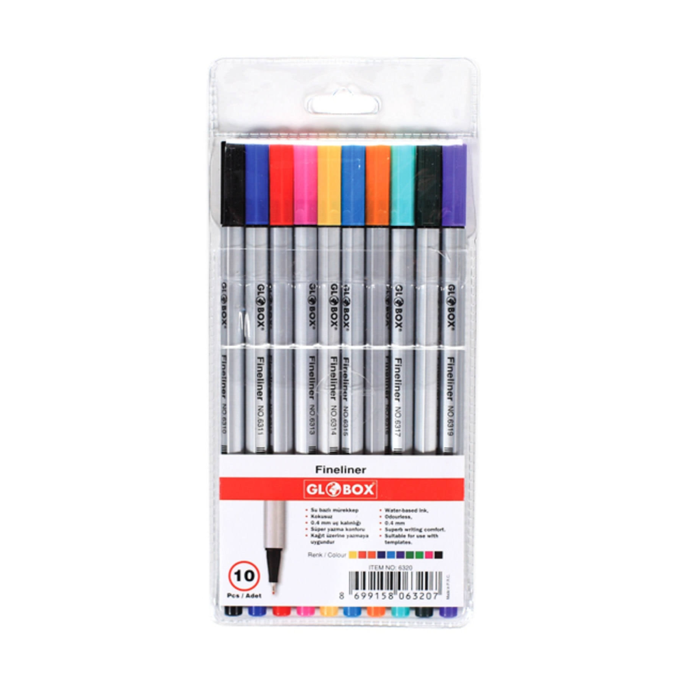 Globox Fineliner Kalem 10 Renk