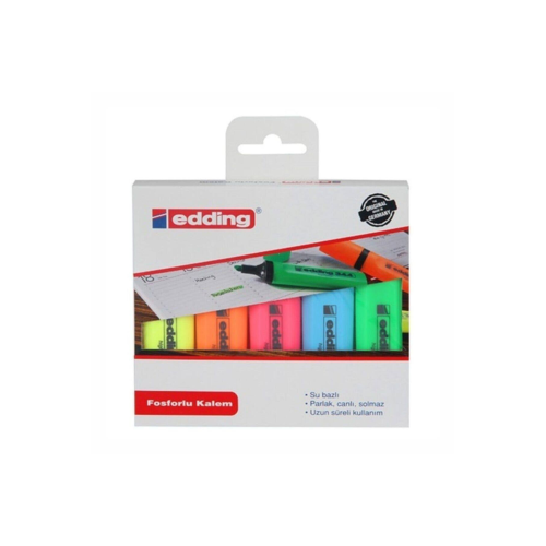 Edding 344 5 Renk Fosforlu Kalem