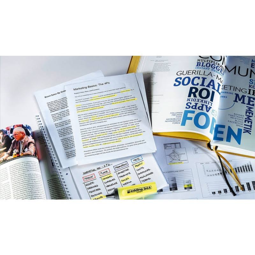 Edding 344 5 Renk Fosforlu Kalem