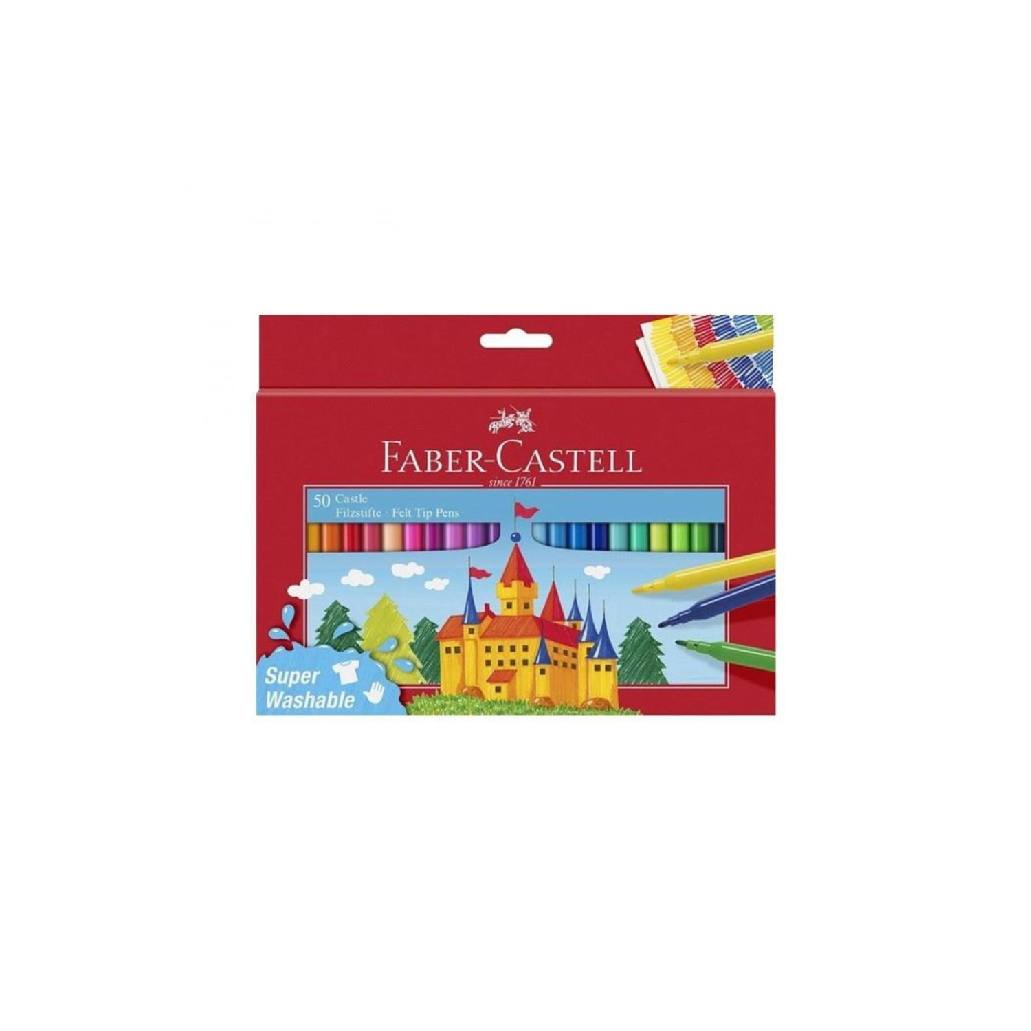 Faber Castell 50 Renk Yıkanabilir Keçeli Kalem