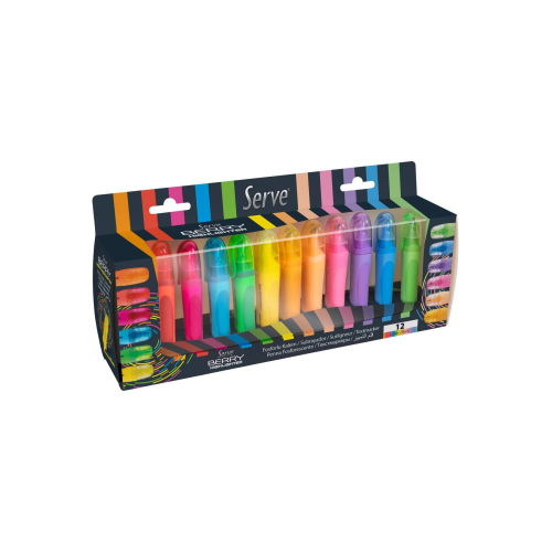 Serve Berry Fosforlu Kalem 12'li Set