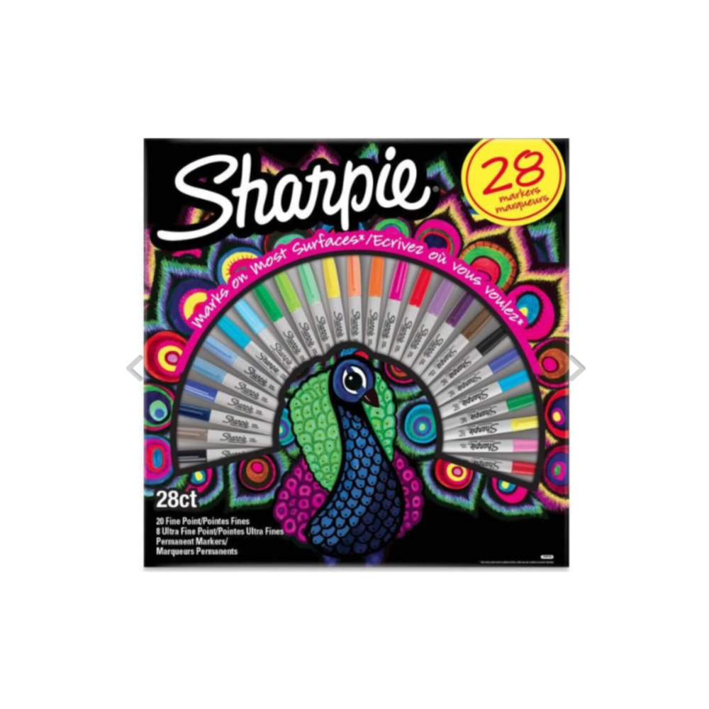 Sharpie Fine Permanent Markör 28li Tavuskuşu