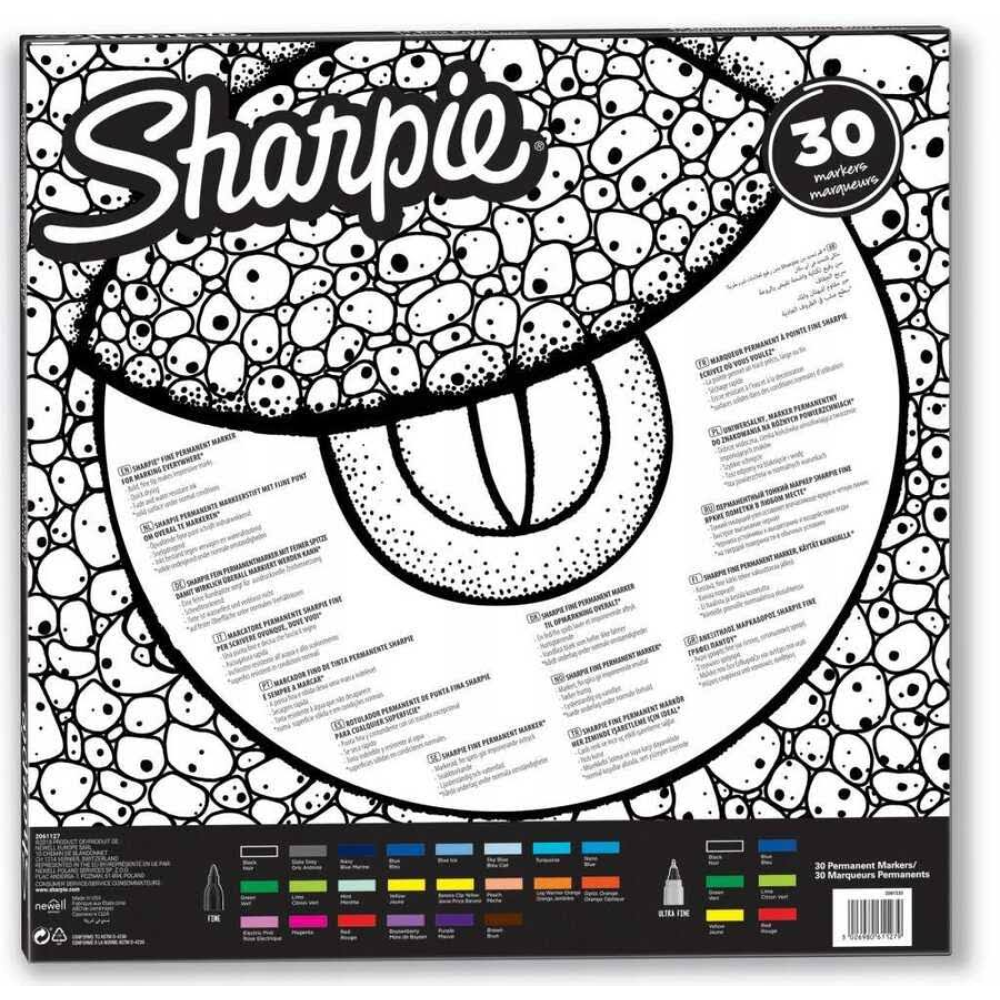 Sharpie Fine Permanent Markör 30lu Kertenkele