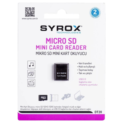 Syrox Dt20 Usb Kart Okuyucu