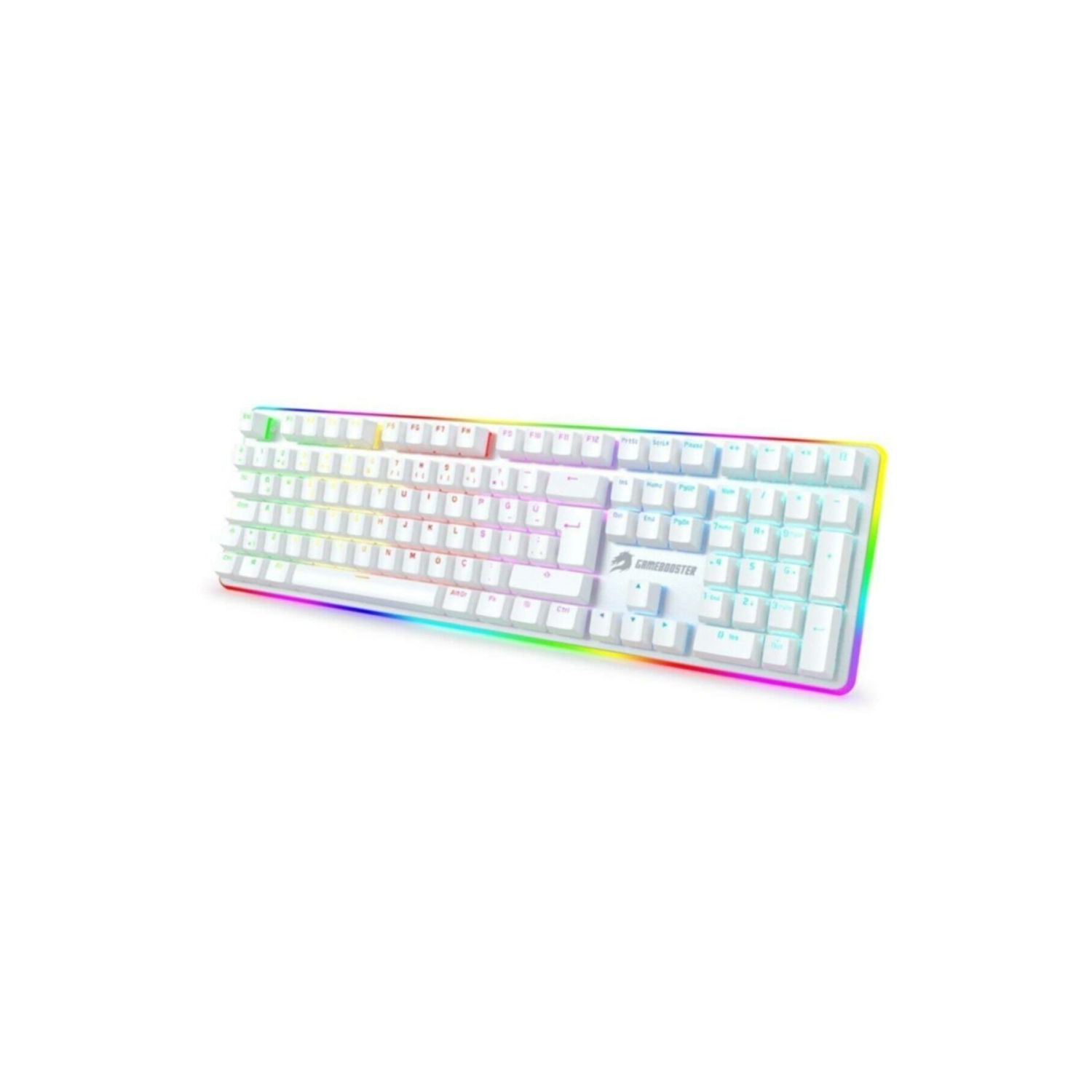 GameBooster G918 Fire Storm Beyaz RGB Red Switch Mekanik Gaming Klavye