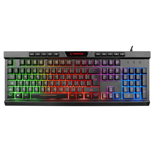 Rampage BYGAME-K2 Rainbow Aydınlatmalı Multimedia Gaming Oyuncu Klavyesi