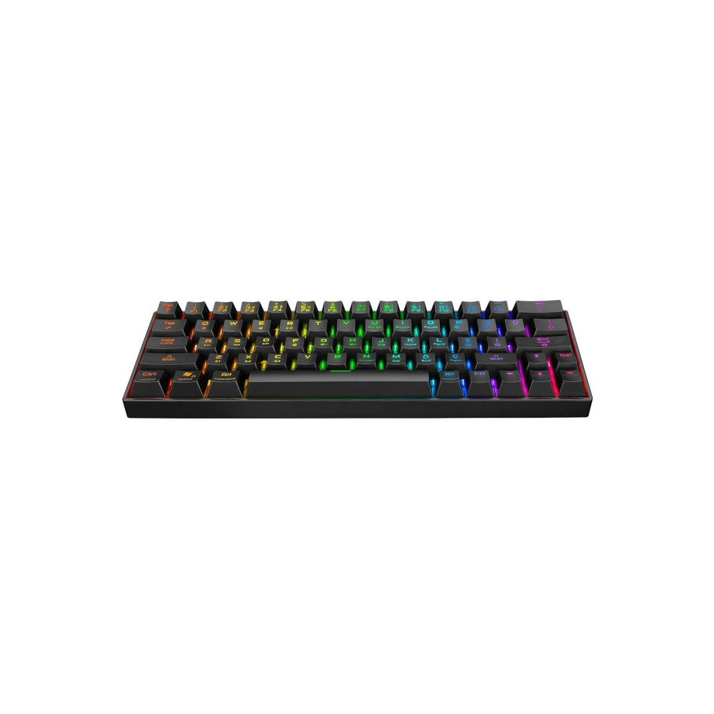 Rampage KB-RX63 B-ATOM Siyah Bluetooth RGB Backlight Blue Switch Mekanik Q 63 Tuşlu Mini Gaming Oyuncu Klavyesi