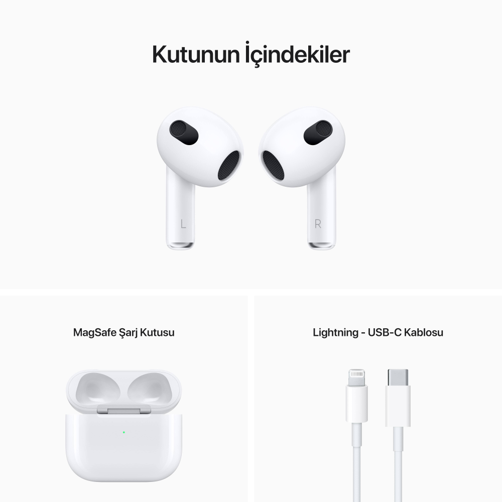 Apple AirPods 3.Nesil Bluetooth Kulaklık - MME73TU/A