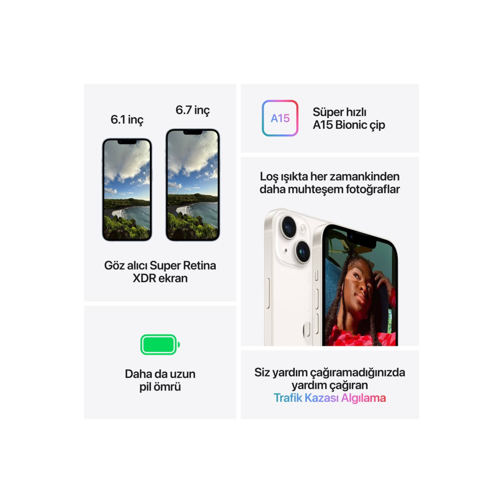 Apple iPhone 14 Plus 128 GB Mavi