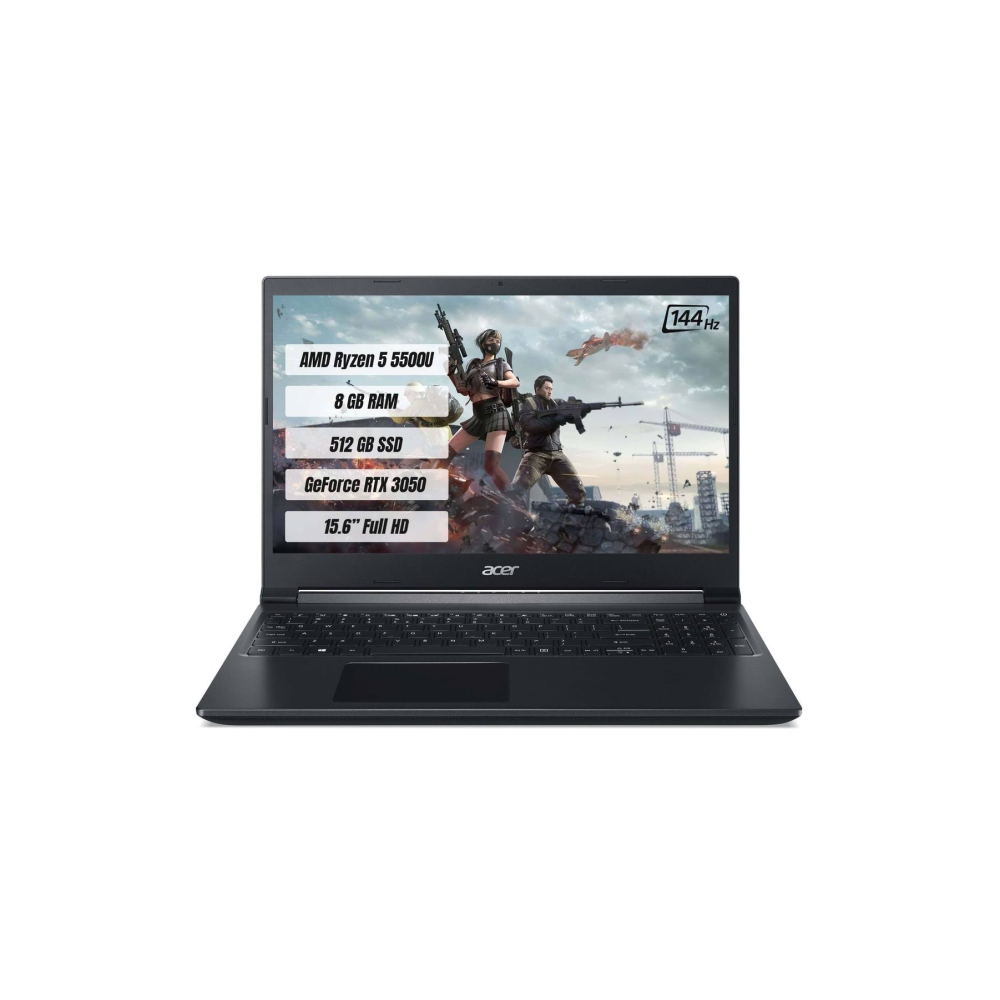 Acer Gaming Aspire 7 A715-42G AMD Ryzen 5 5500U 8 GB 512 GB SSD RTX3050 Freedos 15.6