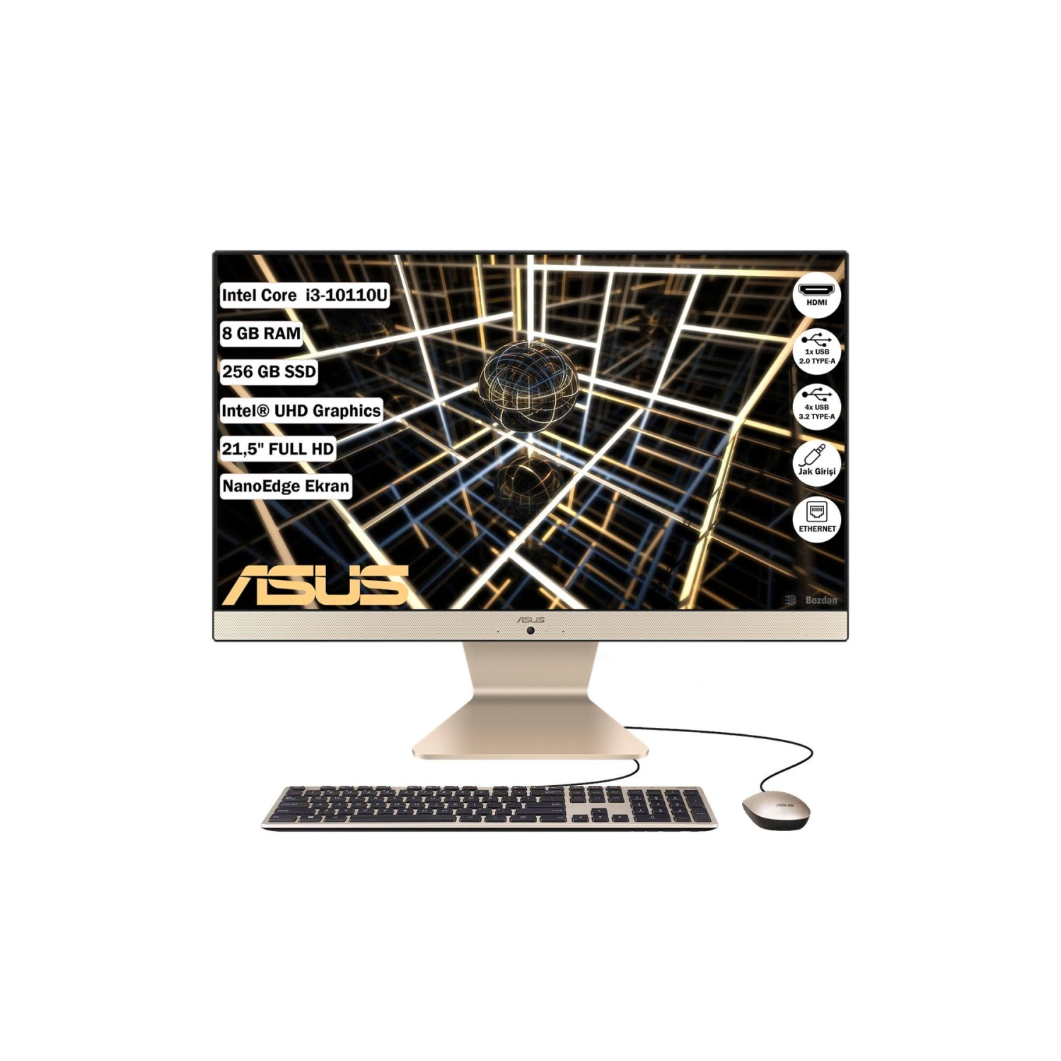 Asus V222FAK Intel Core I3 10110U 8 GB 256 GB SSD Freedos 21.5