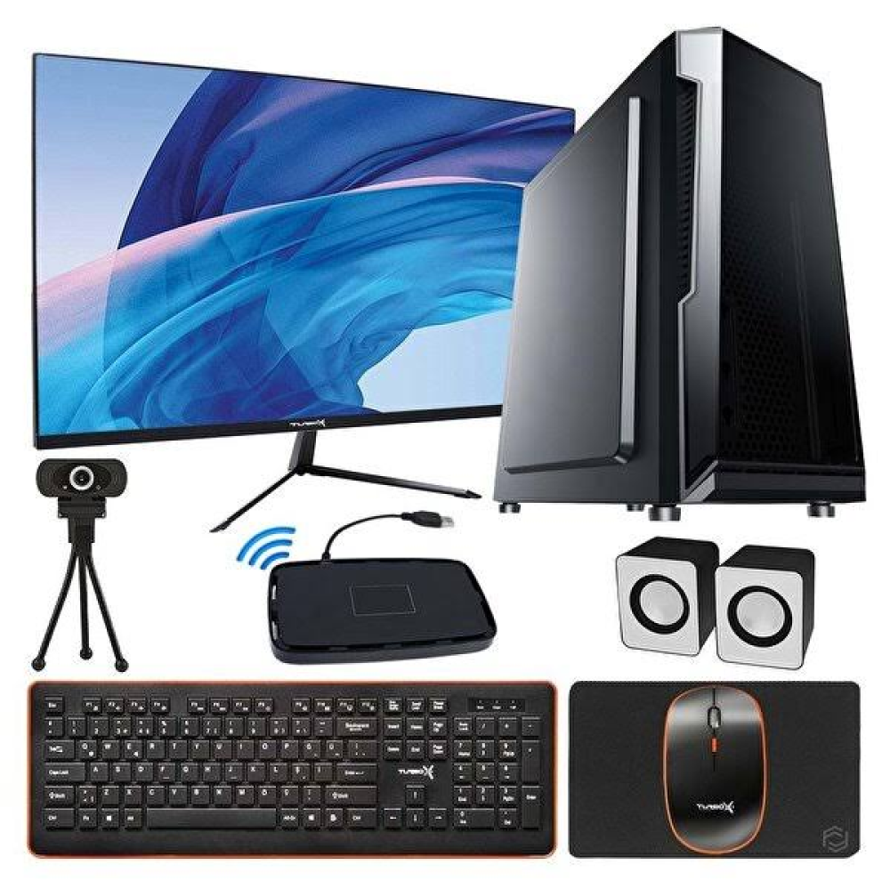 TURBOX OfficeWork i5 650 8GB 256GB SSD 23.8\ Monitör Webcam + Hoparlör Masaüstü Ofis Pc Bilgisayarı