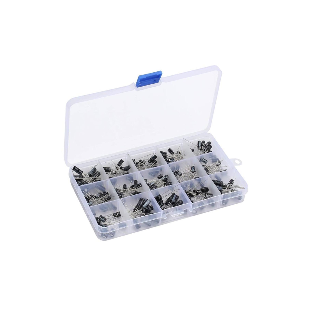 Motorobit Elektrolitik Kondansatör Seti 15 Çeşit 200 Adet - Kutulu