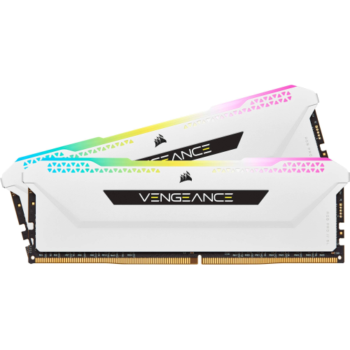 CORSAIR RAM-CMH32GX4M2D3600C18W VENGEANCE RGB PRO SL 32GB (2x16GB) DDR4 DRAM 3600MHz C18 Memory Kit – White