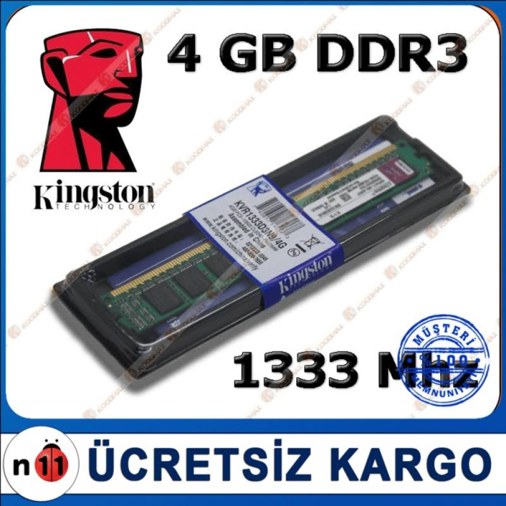 Kingston 4gb 1333mhz Ddr3 Ram (kvr1333d3n9/4g)