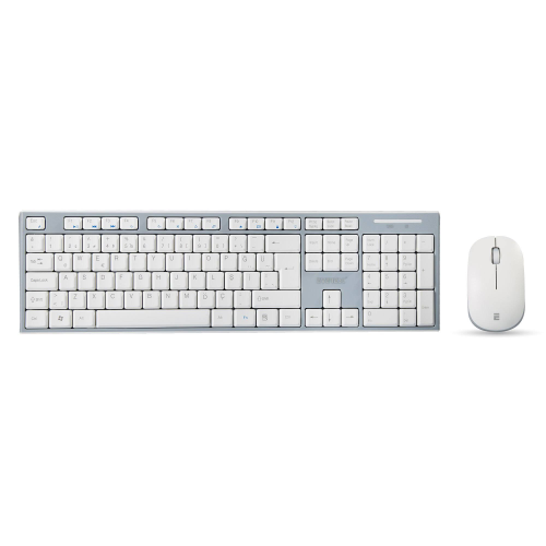 Klavye Mouse Set Multimedia Q Kablosuz Everest Km-6063 Beyaz-gri