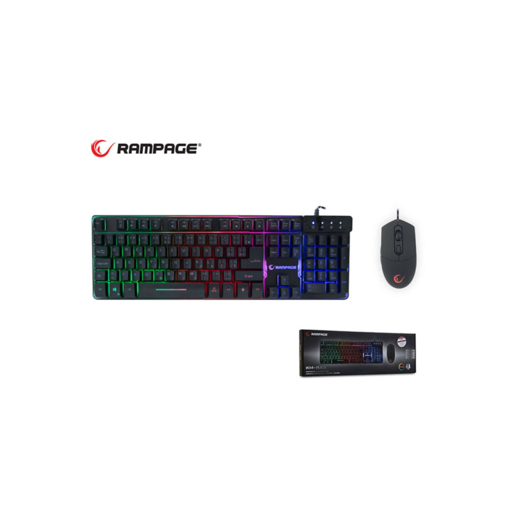 Rampage KM-RX9 CYPHER Usb Aydınlatmalı Layout Oyuncu Klavye&Mouse