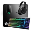 SteelSeries Glow Up Bundle Arctis 1 - Rival 3 - Apex 3 TKL - Qck+ 4'lü Set Siyah