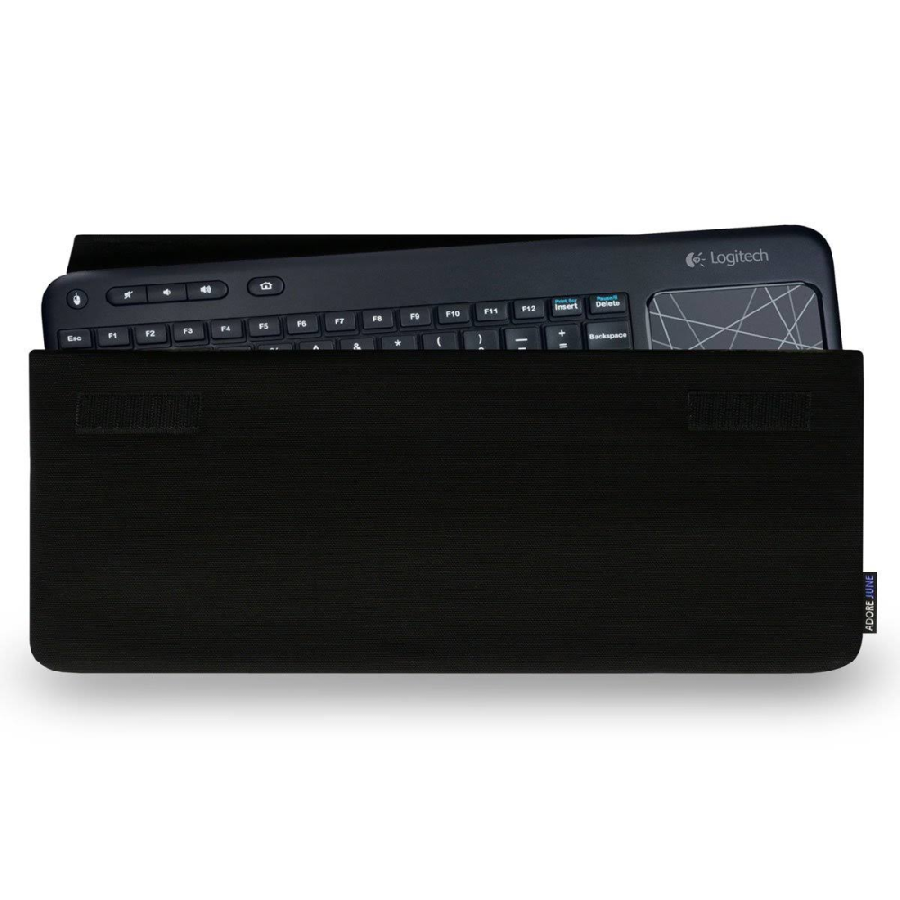 Adore June Logitech Wireless Touch Keyboard K400 Plus/K400 Professional kılıf Keeb Sert Canvas-pamuklu kumaş. Pratik kumaş çanta edin klavye.