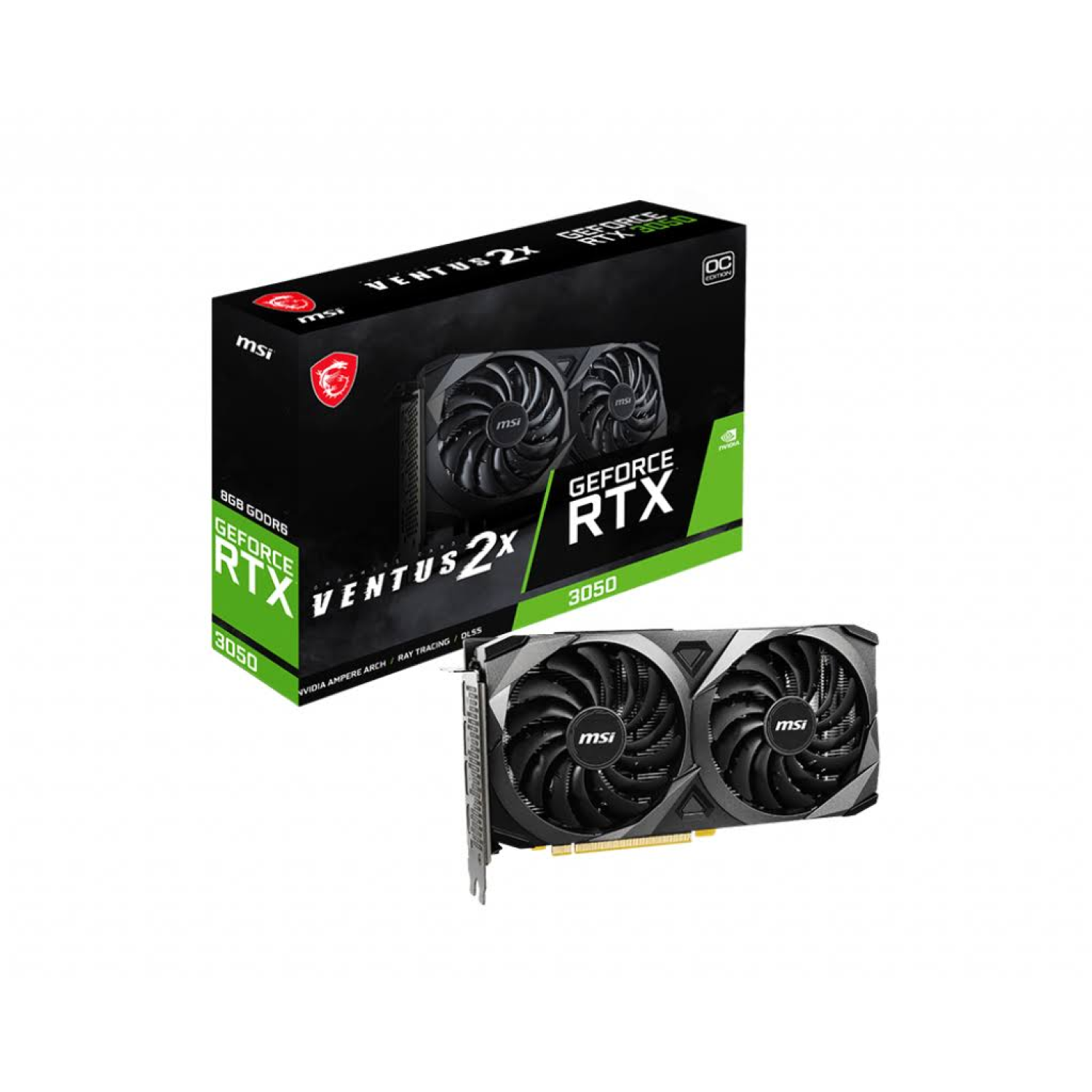 MSI GEFORCE RTX 3050 VENTUS 2X 8G OC 8GB GDDR6 128BIT
