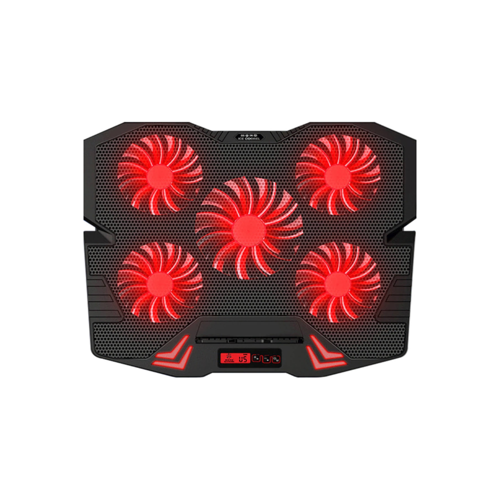 Rampage Mistral S45 Kırmızı Led 5fan Yükseklik Ayarlı Lcd Notebook Soğutucu Laptop 12/17