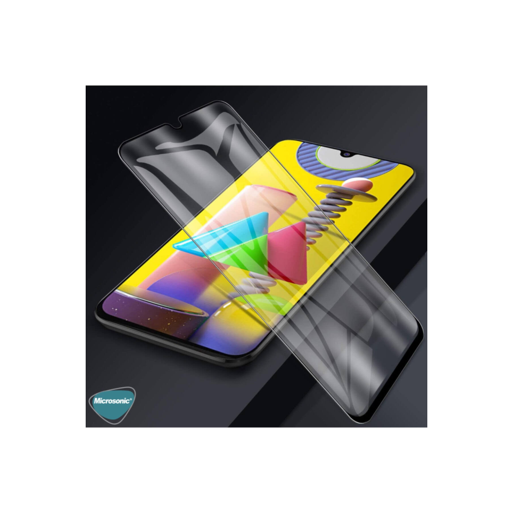Microsonic Samsung Galaxy M31 Tam Kaplayan Temperli Cam Ekran Kor