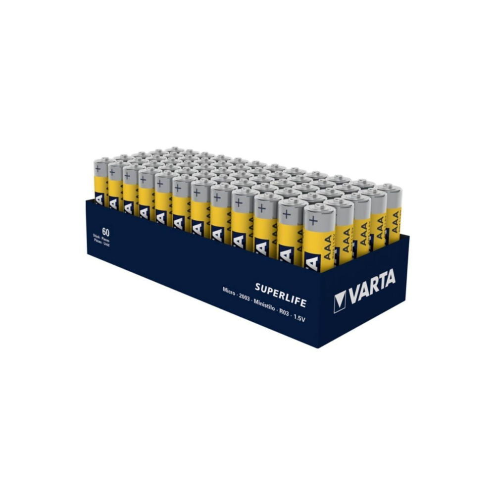 Varta Superlife Çinko AAA Ince Kalem Pil (60'lı Paket)