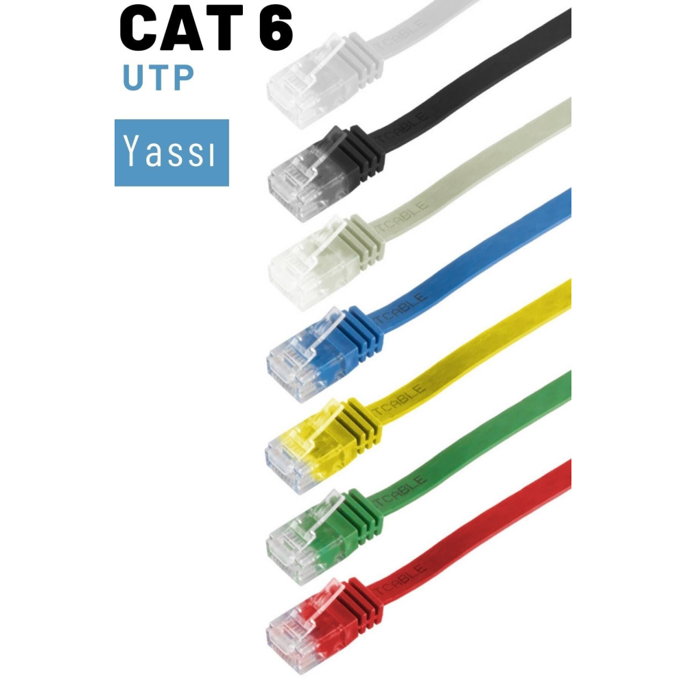 Irenis Cat6 Yassı Ethernet Network Lan İnternet Kablosu