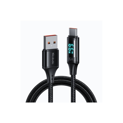 Mcdodo Ca-1080 Type-c 6a Dijital Ekranlı Süper Hızlı Data/şarj Kablosu 1.2m-siyah
