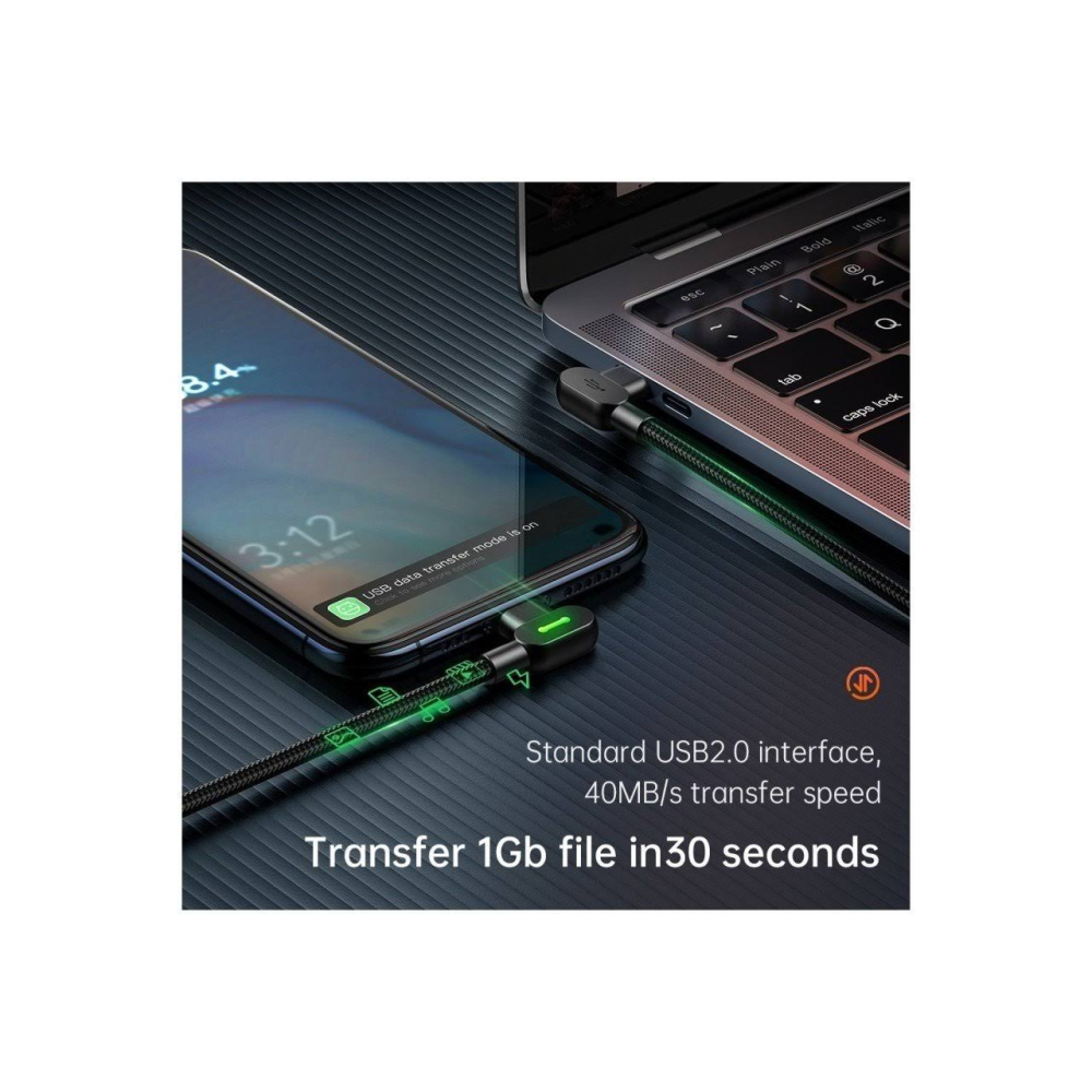 MCDODO CA-8080 TYPE-C TYPE-C PD LEDLİ DATA ŞARJ KABLOSU 1.5M SİYAH