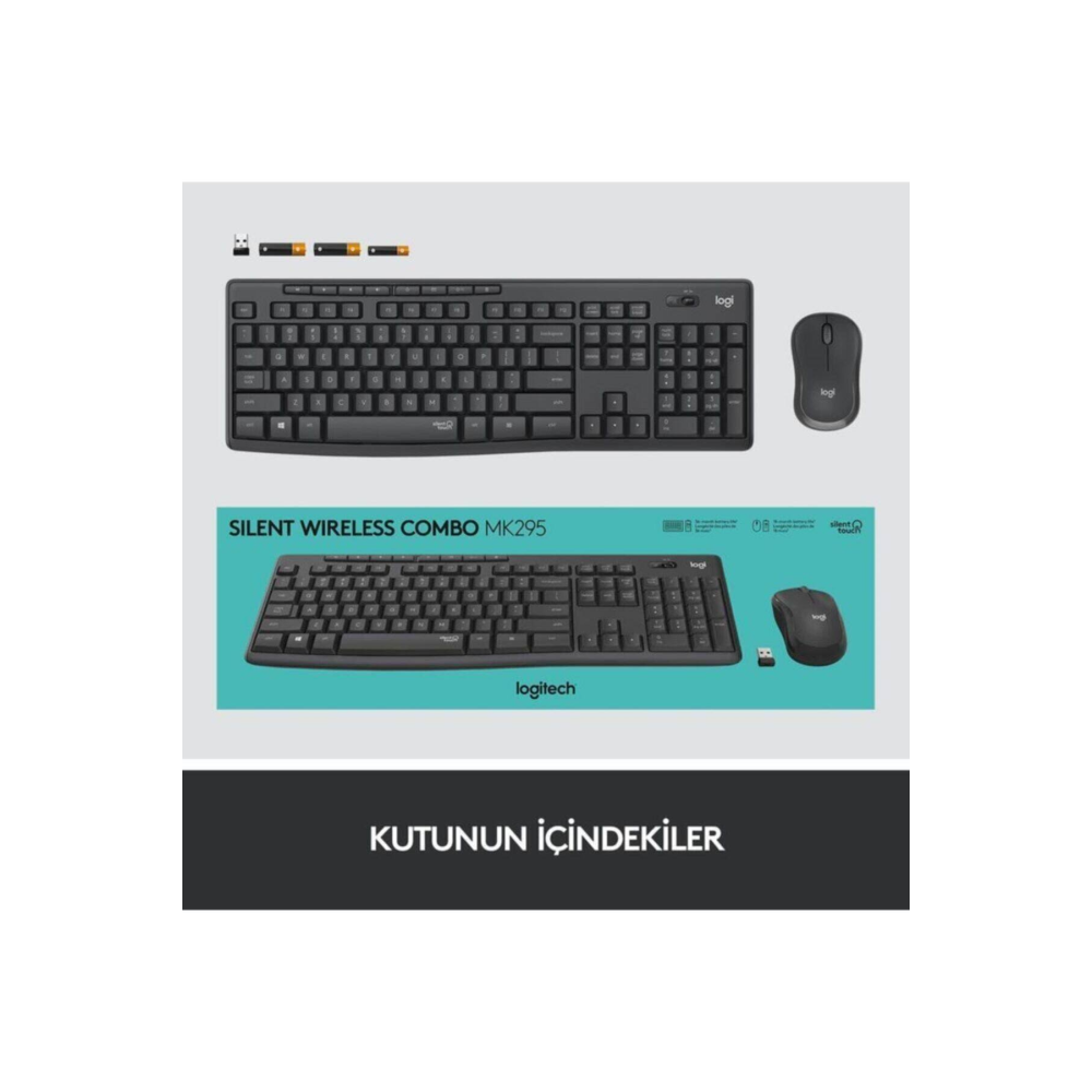 Logitech 920-009804 MK295 Kablosuz Klavye Mouse Set