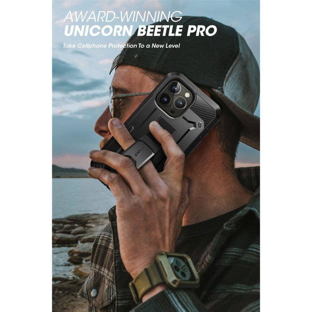 SupCase iPhone 14 Pro Max (6,7 inç) için dış mekan kılıfı, 360 derece kılıf, tampon koruyucu kılıf [Unicorn Beetle Pro] ekran koruyucu 2022 baskı