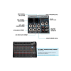 Midex Mix DM-12 Deck Mikser 12 Kanal Ses Mikseri (Bluetooth USB Efekt)
