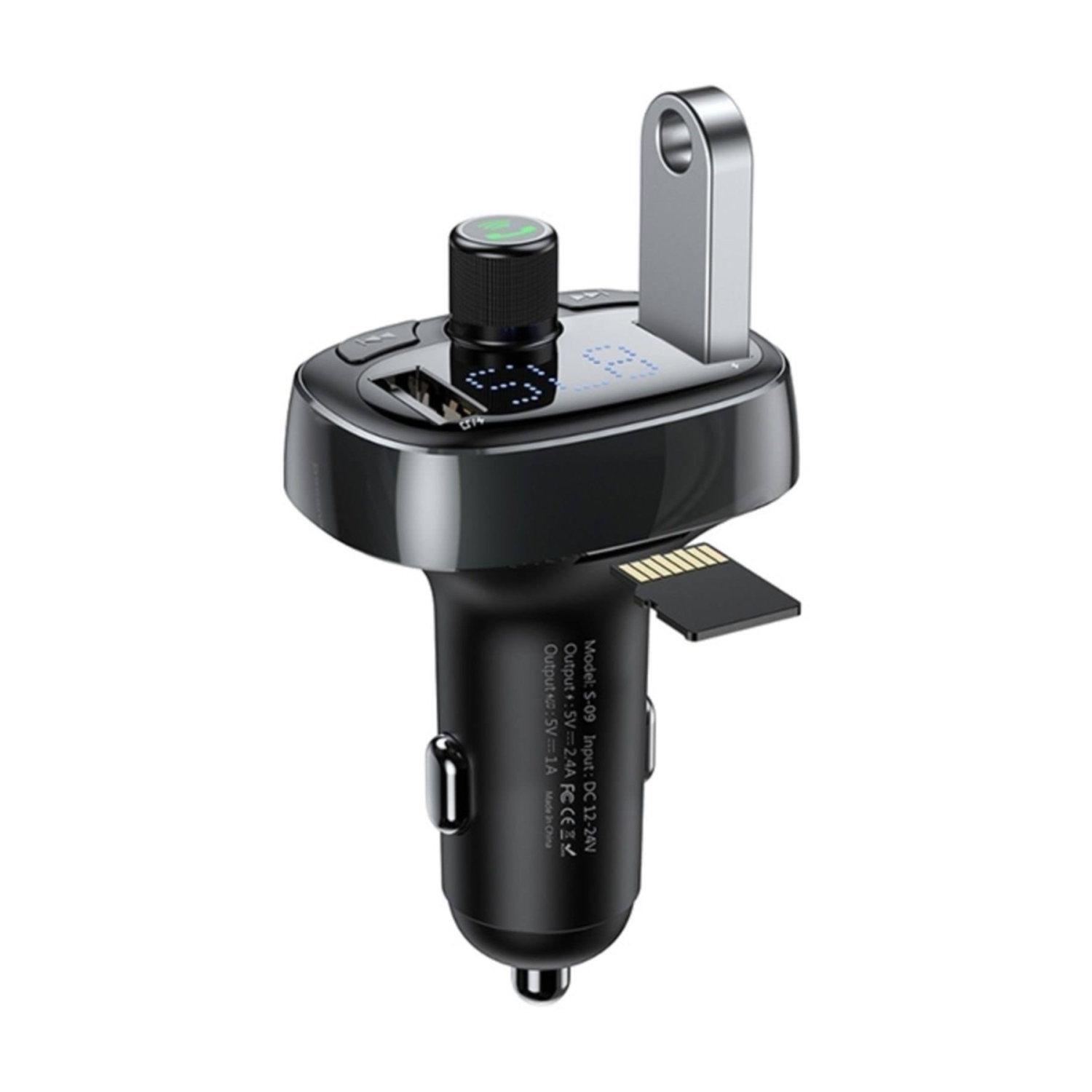 Baseus T Typed S-09 Bluetooth Fm Transmitter Çift Usb Araç Şarj