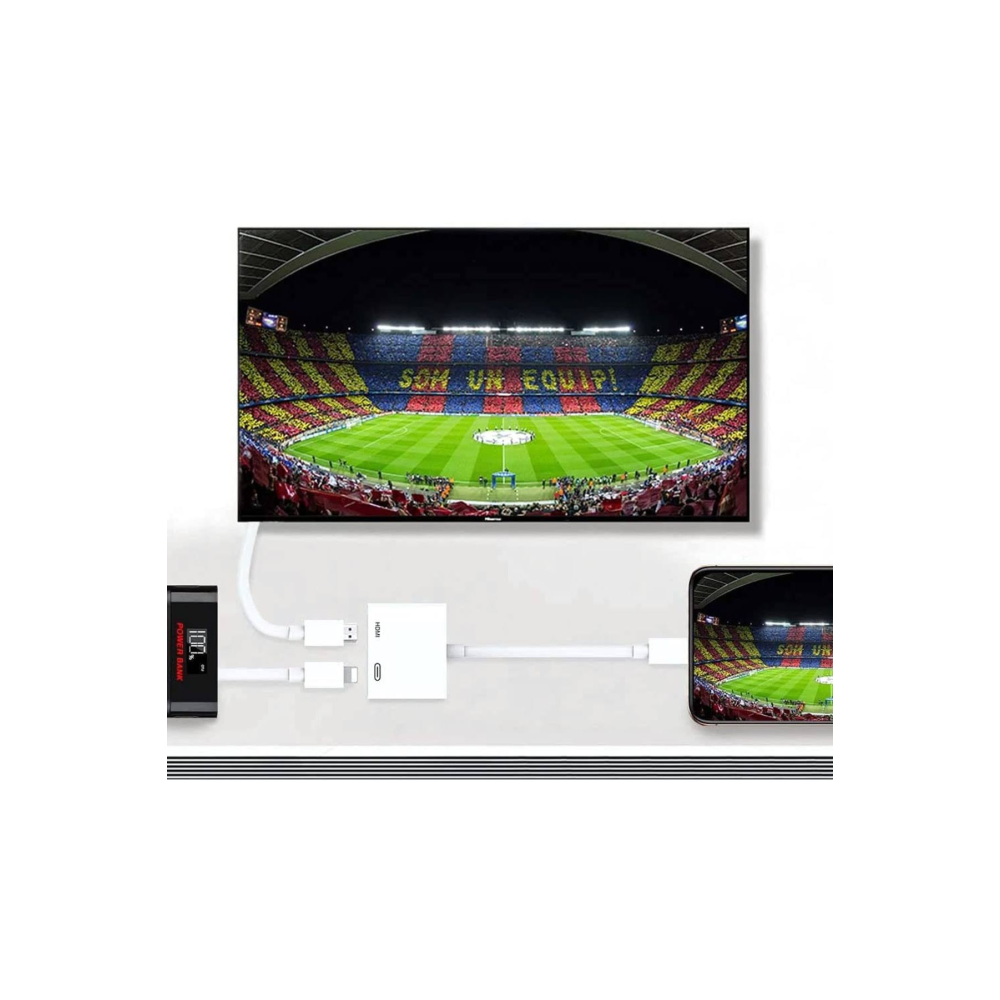 Enfein HDMI 1080P Full Hd Iphone, Ipad To Tv Bağlantı Kablosu Ses/video Adaptörü Av Lightning Dönüştürücü