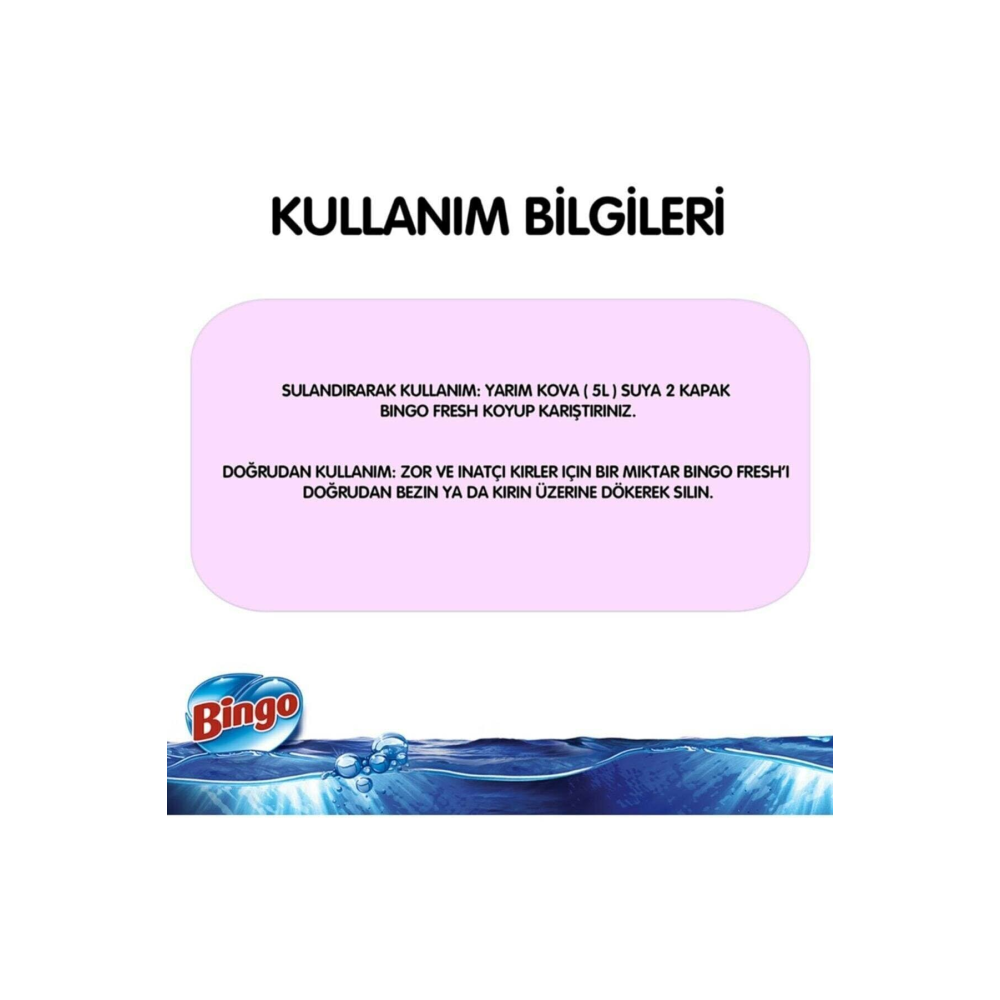 BINGO FRESH 2,5 LT MANOLYA YÜZEY TEMİZLEYİCİ