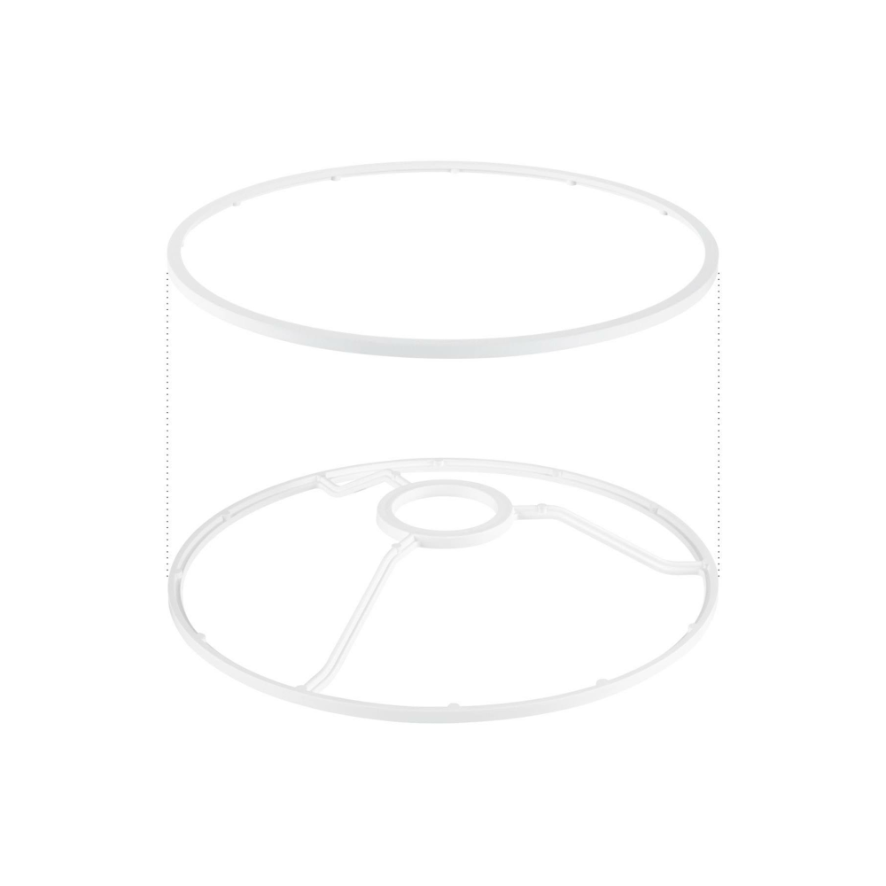 Lumen İstanbul 22'lik Silindir Abajur Çerçeve Takımı Beyaz