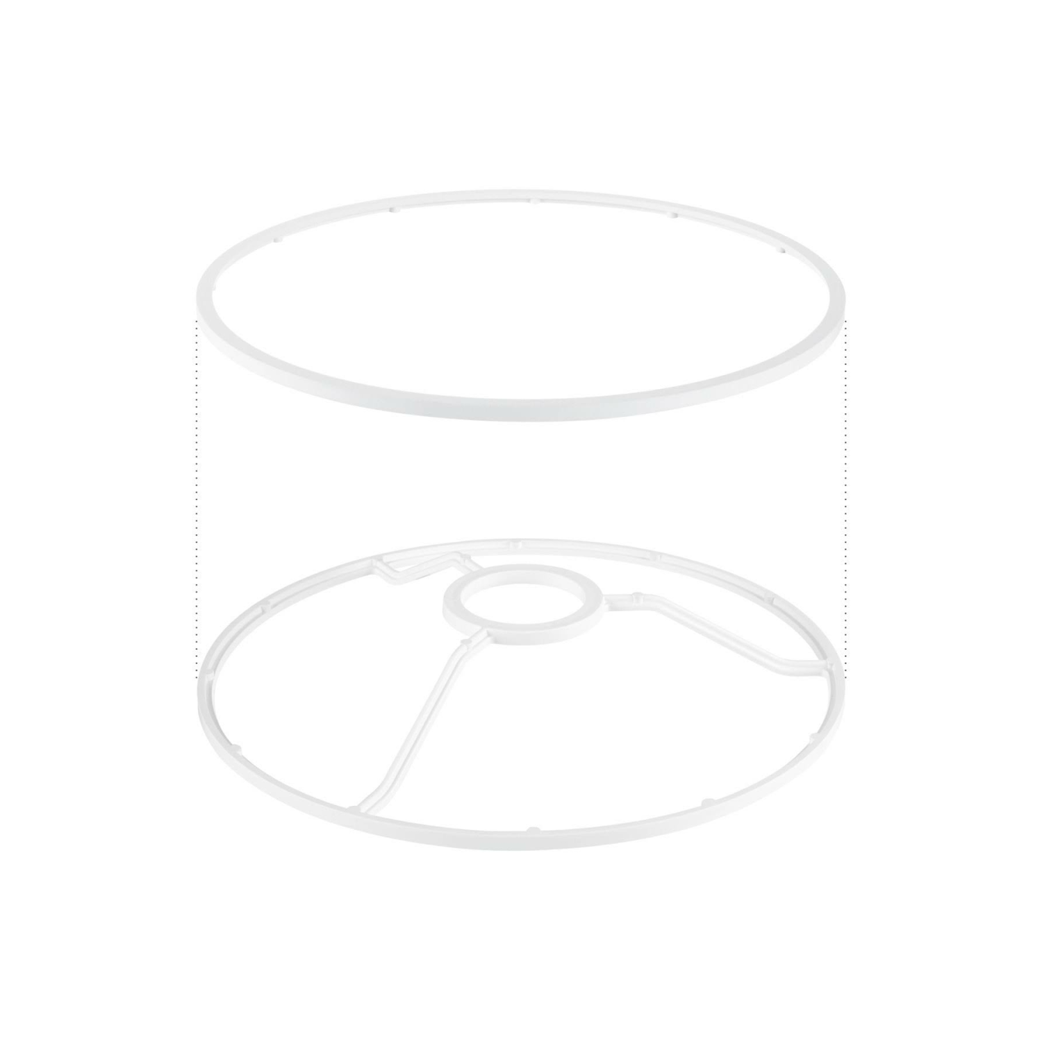 Lumen İstanbul 22'lik Silindir Abajur Çerçeve Takımı Beyaz